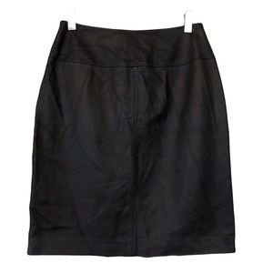Valerie Stevens | Black Leather Pencil Skirt
